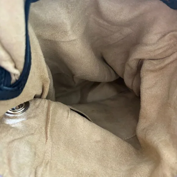 Jimmy Choo Black Leather Mave Foldover Clutch Carry Bag Authentic - Picture 15 of 17